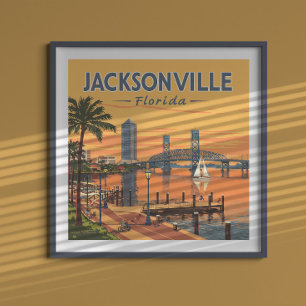 Vintag Jacksonville Florida Poster