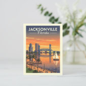 Vintag Jacksonville Florida Postkarte (Stehend Vorderseite)