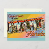 Vintag Jacksonville Florida Postkarte (Vorne/Hinten)