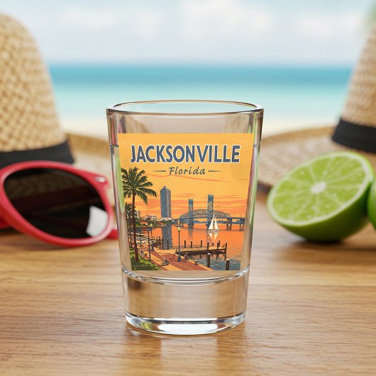 Vintag Jacksonville Florida Schnapsglas