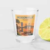 Vintag Jacksonville Florida Schnapsglas (Vorderseite)