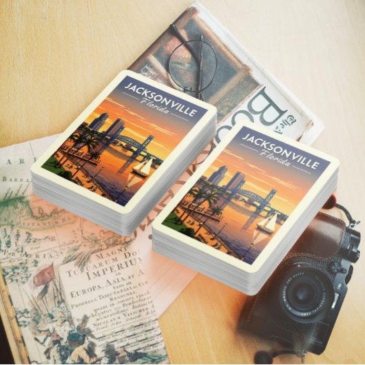 Vintag Jacksonville Florida Spielkarten