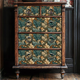 Vintag Jade Floral William Morris Style Leaf Seidenpapier