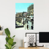 Vintag Jaffa Gate Jerusalem Israel 1950 - 1977 Poster (Heimbüro)