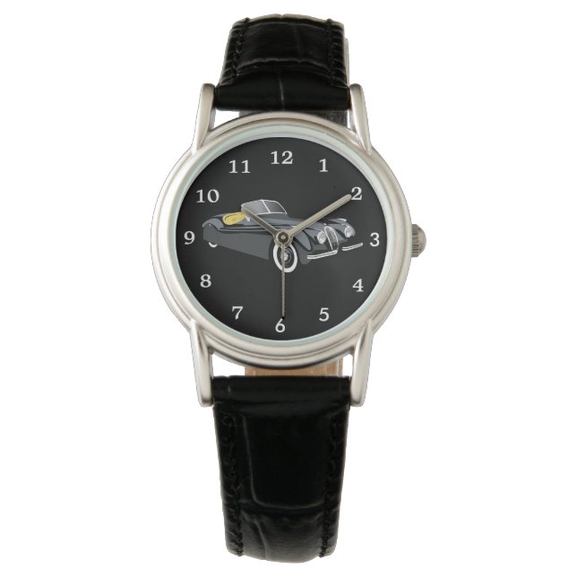 Vintag Jaguar Car Watch Armbanduhr (Vorderseite)