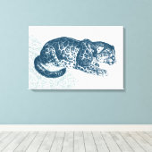 Vintag Jaguar Leinwanddruck (Insitu (Holzboden))