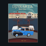 Vintag Jakarta Indonesien java Travel Water color Postkarte<br><div class="desc">Vintag,  Retro,  Reise,  modern,  Aquarell,  Classic,  Jakarta,  Indonesien,  Java,  Bali, </div>