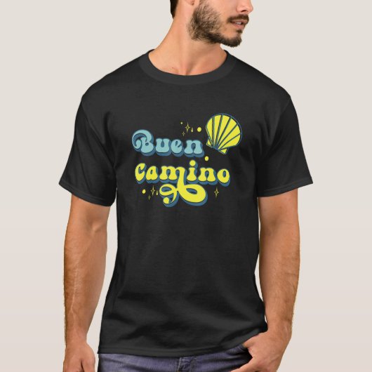 Vintag Jakobsweg Buen Camino Pilgrim Salute T-Shirt (Vorderseite)