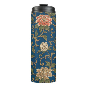 Vintag Japan Chrysanthemum Print Thermosbecher
