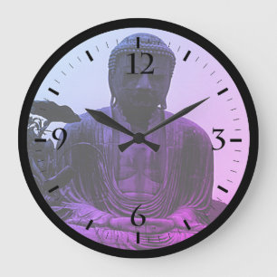 Vintag Japan Kamakura Great Buddha Button Große Wanduhr