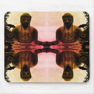 Vintag Japan Kamakura Great Buddha Button Mousepad