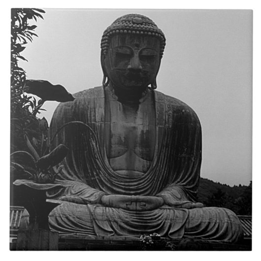 Vintag Japan Kamakura Great Buddha Magnet Fliese (Vorderseite)