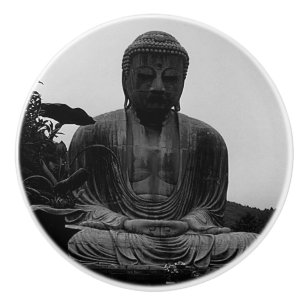 Vintag Japan Kamakura Great Buddha Magnet Keramikknauf