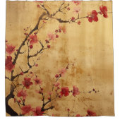 Vintag Japanisch Cherry Blossom Duschvorhang (Vorderseite)