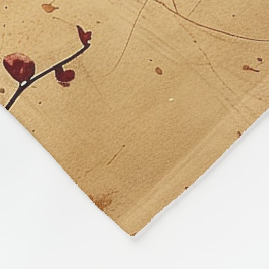 Vintag Japanisch Cherry Blossom Fleecedecke (Ecke)