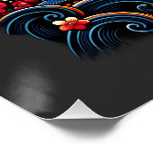 Vintag Japanisch Cherry Blossom Sakura Mount Fuji Poster (Ecke)