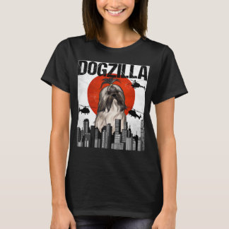 Vintag Japanisch Dogzilla Lhasa Apsos T-Shirt
