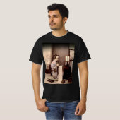Vintag Japanisch Geisha - Briefschriftsteller T-Shirt (Vorne ganz)