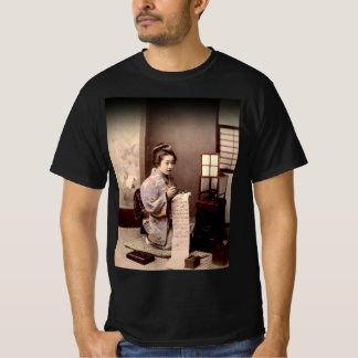 Vintag Japanisch Geisha - Briefschriftsteller T-Shirt