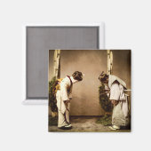 Vintag Japanisch Geisha Greetings Old Japan Magnet (Vorderseite/Rückseite)