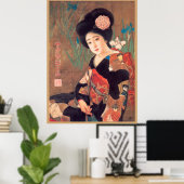 Vintag Japanisch Geisha Retro Art Poster (Heimbüro)