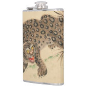 Vintag Japanisch Gepunktet Leopard Scroll Flachmann (Links)