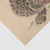 Vintag Japanisch Gepunktet Leopard Scroll Seidenpapier (Detail)