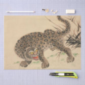 Vintag Japanisch Gepunktet Leopard Scroll Seidenpapier (Handwerk)