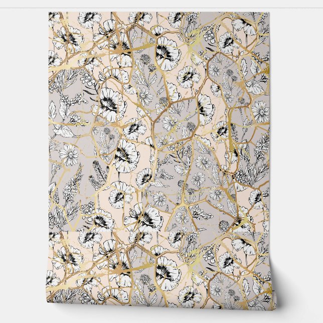 Vintag Japanisch Kintsugi Tapete (Abrollen)