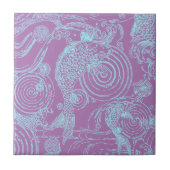 Vintag Japanisch Koi Fliese (Vorderseite)