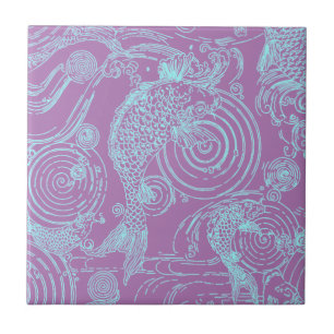 Vintag Japanisch Koi Fliese