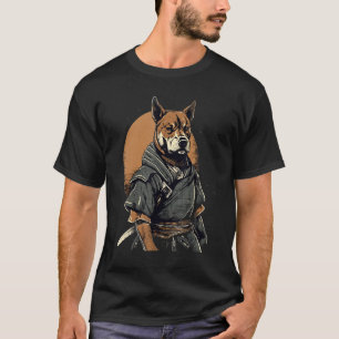 Vintag Japanisch Samurai Black Mouth Cur Dog T-Shirt
