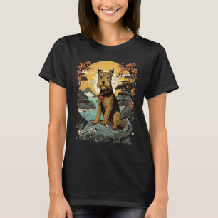 Vintag Japanisch Samurai Lakeland Terrier Dog T-Shirt