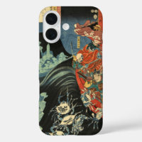 Vintag Japanisch Samurai vs. Ghost Crabs Fine Art