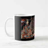 Vintag Japanisch Samurai vs. Oni Kaffeetasse (Links)