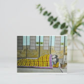 Vintag Japanisch Tagaki Sleeping Geisha Postkarte (Stehend Vorderseite)