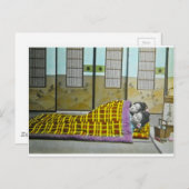 Vintag Japanisch Tagaki Sleeping Geisha Postkarte (Vorne/Hinten)