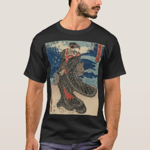 Vintag Japanisch Yokai Geisha Girl Demon Hannya Yu T-Shirt