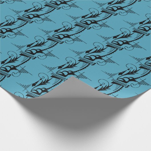 Vintag Jazz Age Motif Geschenkpapier (Ecke)