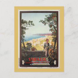 Vintag Jazz Age Varazze Italienisches Reiseplakat Postkarte