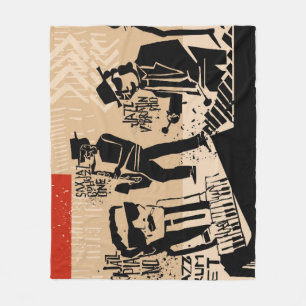 Vintag Jazz Band Poster: Cooles Design Fleecedecke