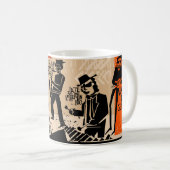 Vintag Jazz Band Poster: Cooles Design Kaffeetasse (VorderseiteRechts)