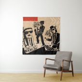 Vintag Jazz Band Poster: Cooles Design Wandteppich (Beispiel)