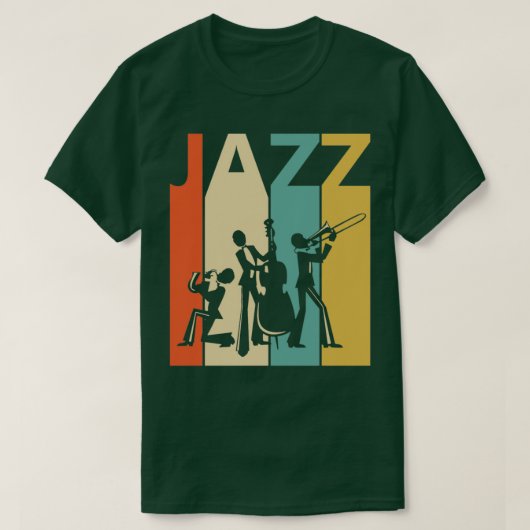 Vintag Jazz-Spielgeschenk T-Shirt (Design vorne)