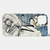 Vintag Jeans Viktorianisch Lace Monogram IPAD Case (Rückseite (Horizontal))