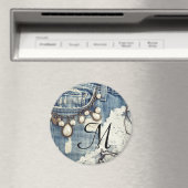 Vintag Jeans Viktorianisch Monogram Initial Magnet (In Situ (Geschirrspüler))