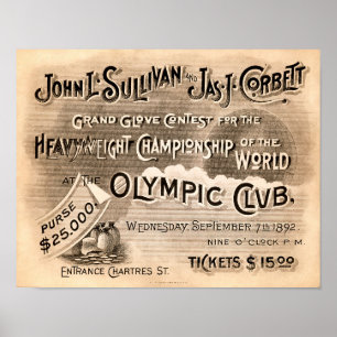 Vintag Jeffries vs. Sharkey Poster