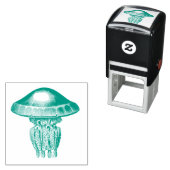 VINTAG JELLY FISH RUBBER BRIEFMARKE PERMASTEMPEL (Beispiel)