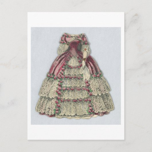 Vintag Jenny Lind Paper Doll Postkarte (Vorderseite)