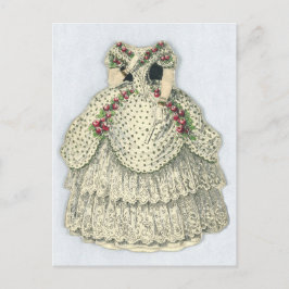 Vintag Jenny Lind Paper Doll Postkarte